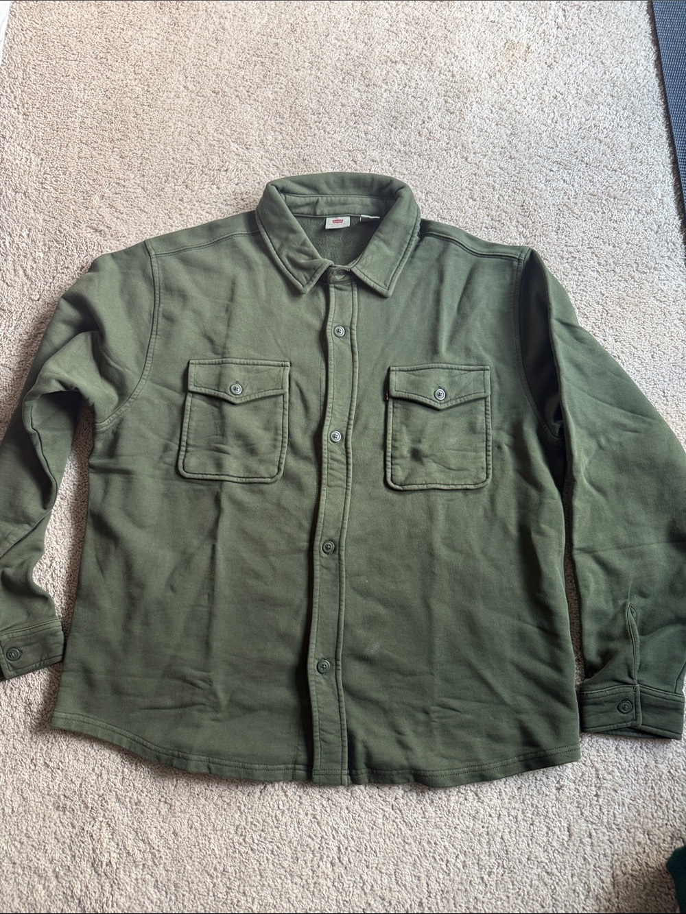 Levi's Olive Green Button-Down Work Shirt